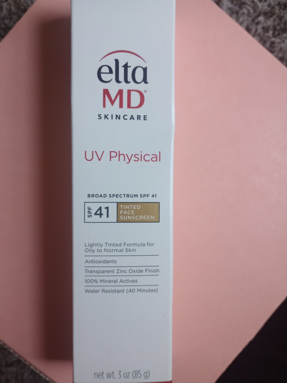 EltaMD UV Physical Tinted Face Sunscreen — White and Pink Packaging